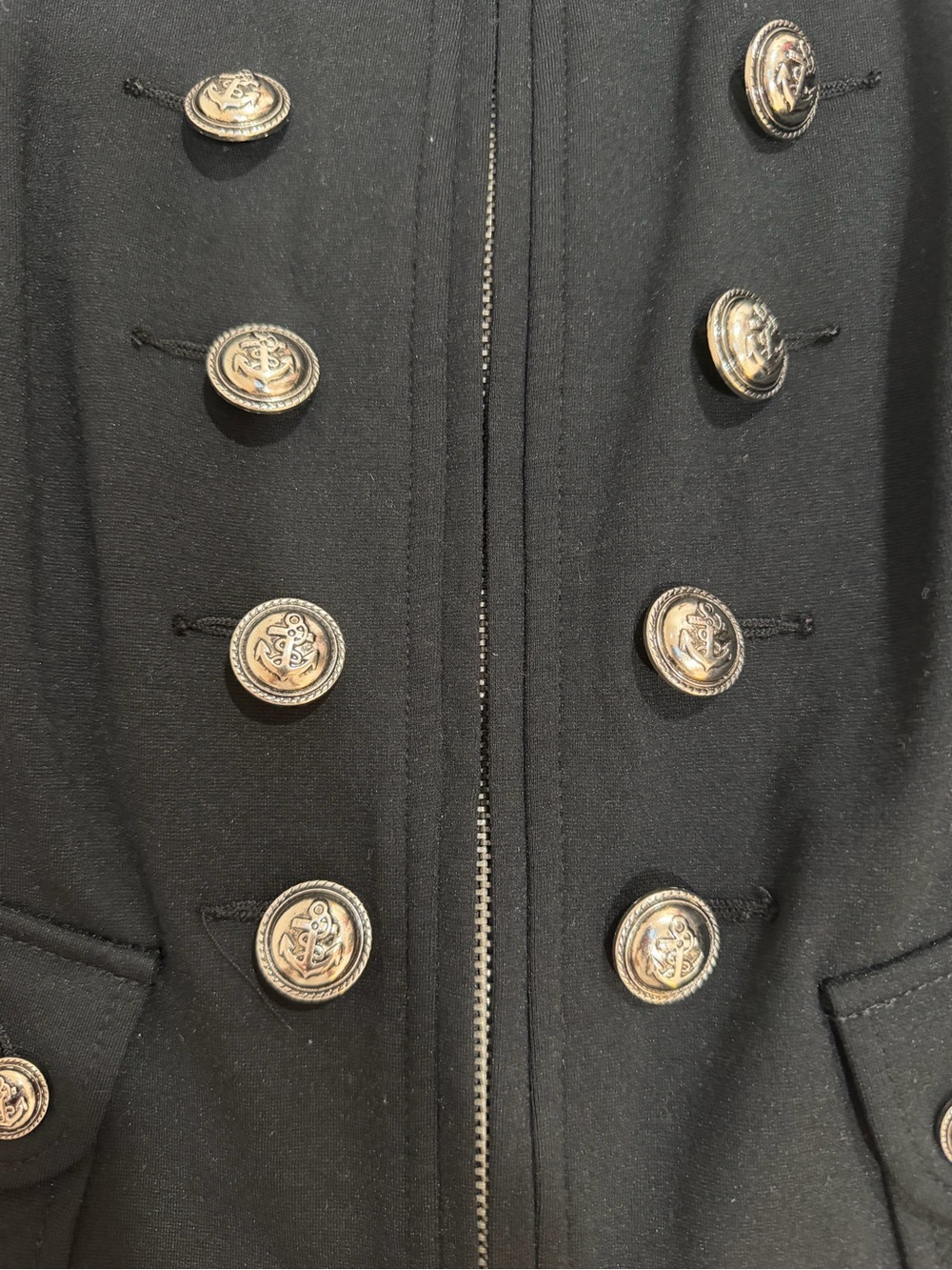 Black Military-Style Women's Jacket - Picture 2 of 3